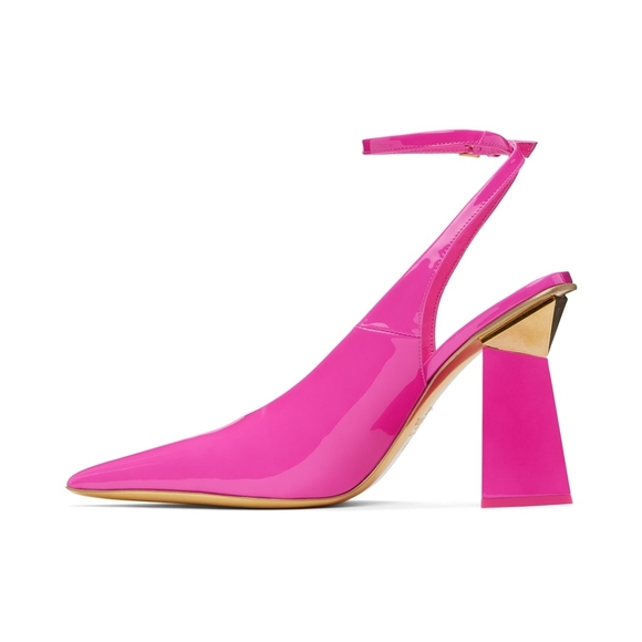 Valentino Garavani Patent Slingback Pumps in Hot Pink - Picture 2 of 11